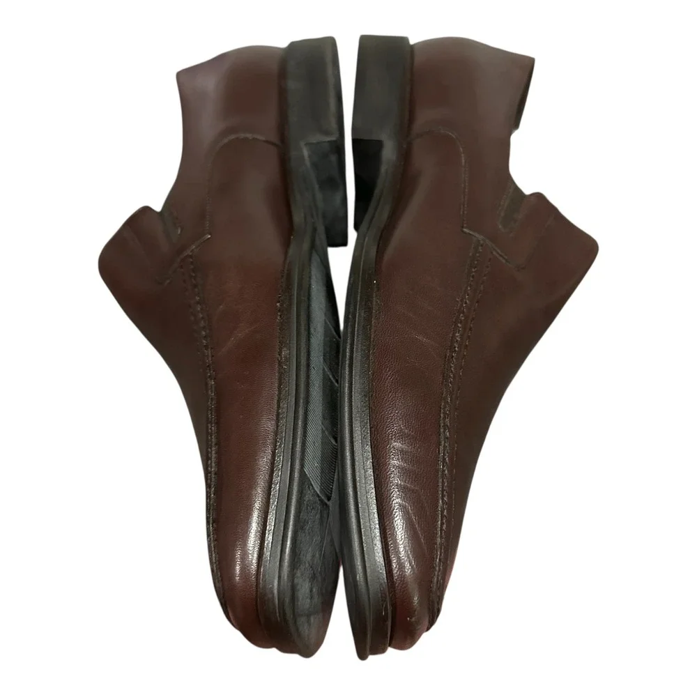 Bruno Magli Raging Men's 9.5 W Brown Leather Slip-On Loafers Made Italy